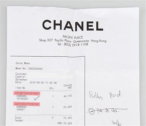 buy chanel receipts|how to read chanel tags.